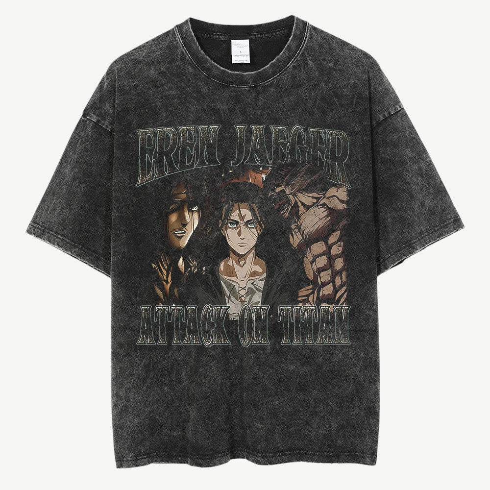 Anime Attack on Titan Eren koszulka Weebu