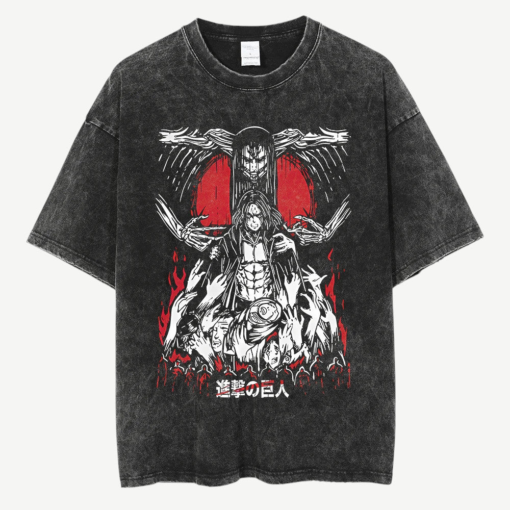 Anime Attack on Titan Eren koszulka Weebu