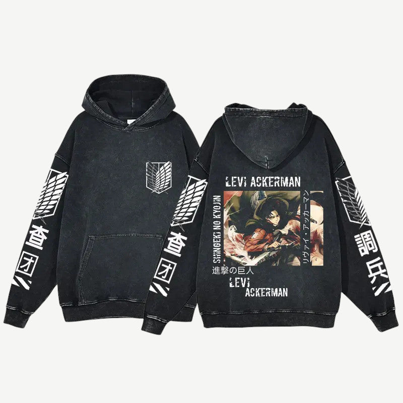 Anime Attack on Titan Levi bluza Weebu