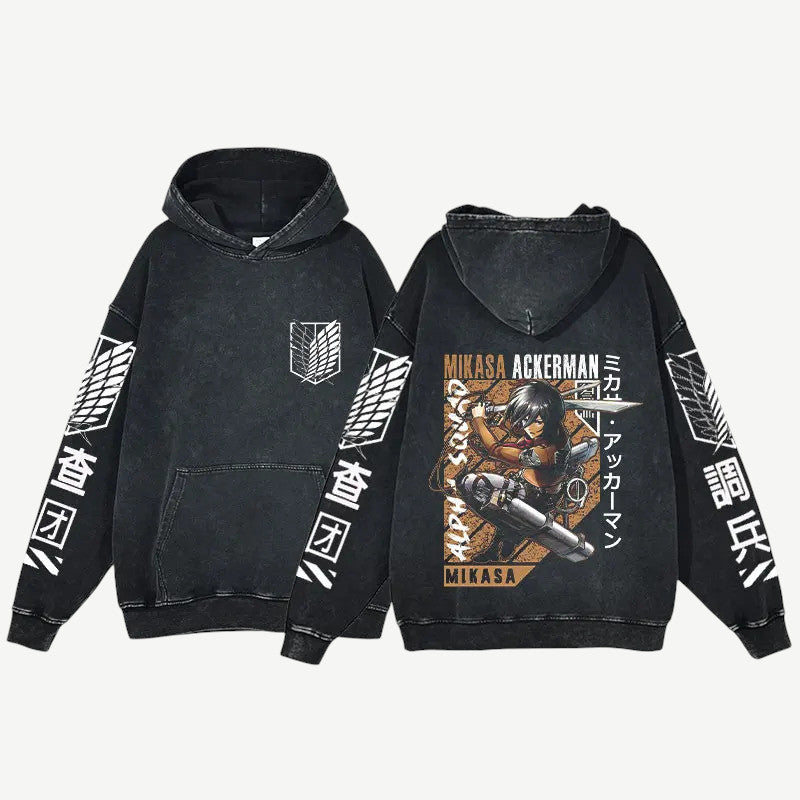 Anime Attack on Titan Mikasa bluza Weebu