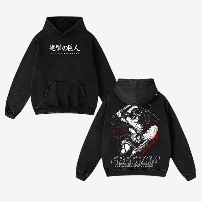 Anime Attack on Titan Mikasa bluza Weebu