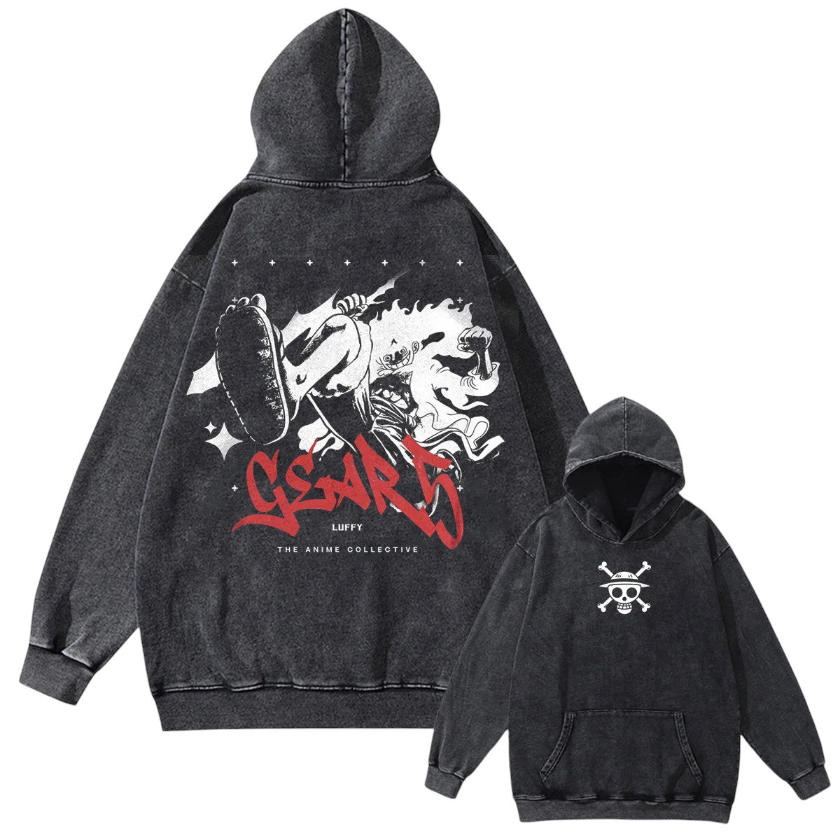 Anime One Piece Luffy Gear 5 bluza Weebu