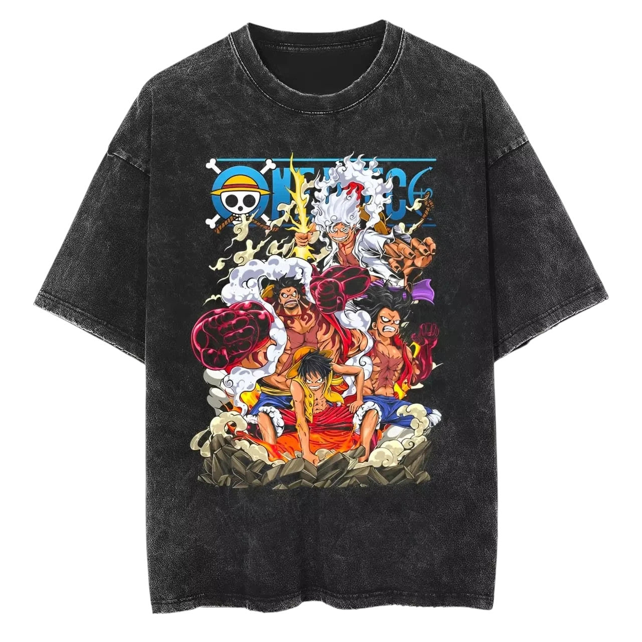 Anime One Piece Luffy Gear 5 koszulka Weebu