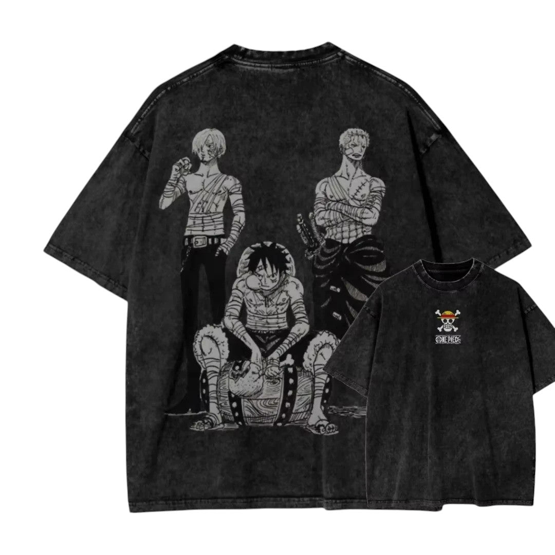 Anime One Piece Monster Trio koszulka Weebu
