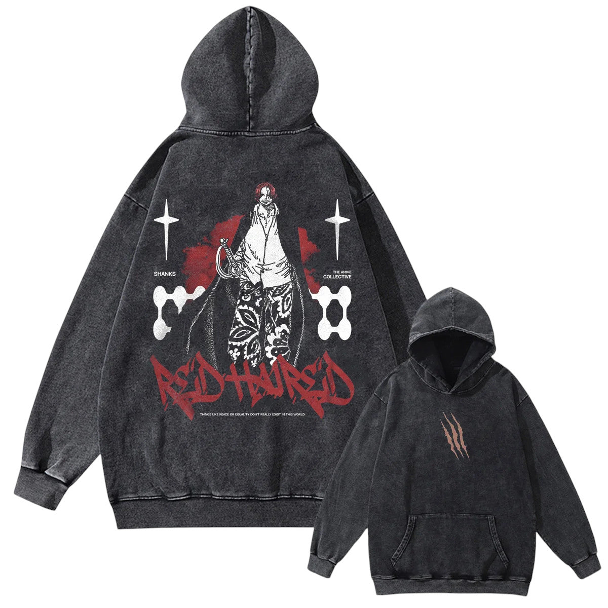 Anime One Piece Shanks bluza Weebu