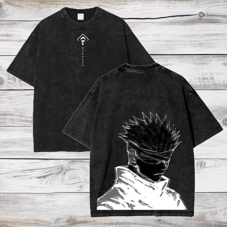 Anime Jujutsu Kaisen Gojo koszulka 100% bawełna