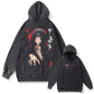 Anime Naruto Itachi bluza czarna acid wash – Weebu