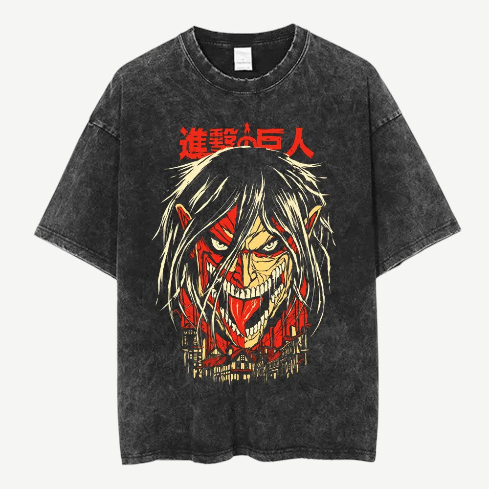 Anime Attack on Titan Eren koszulka Weebu