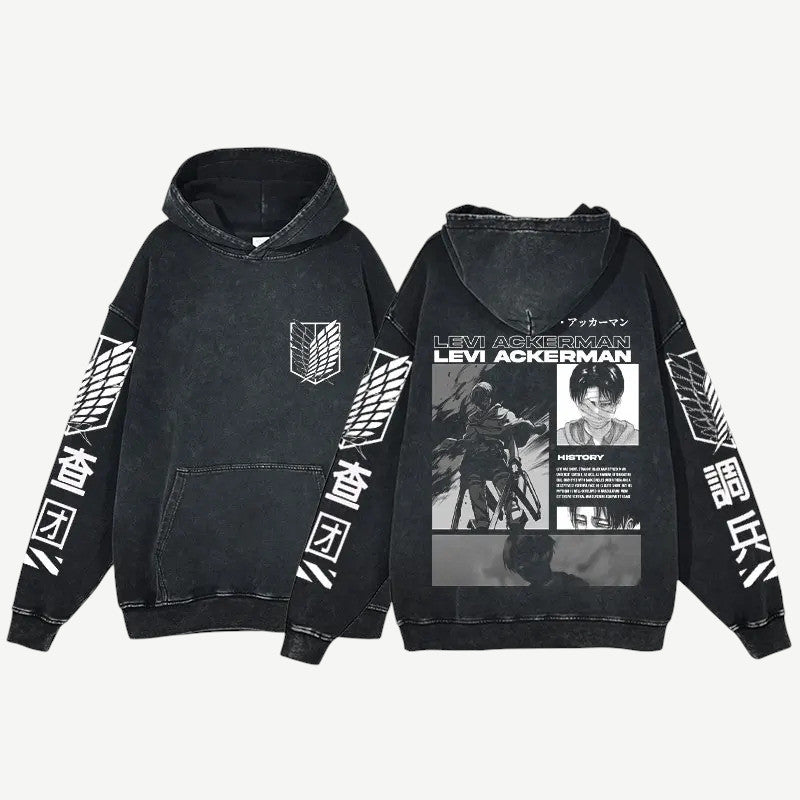 Anime Attack on Titan Levi bluza Weebu