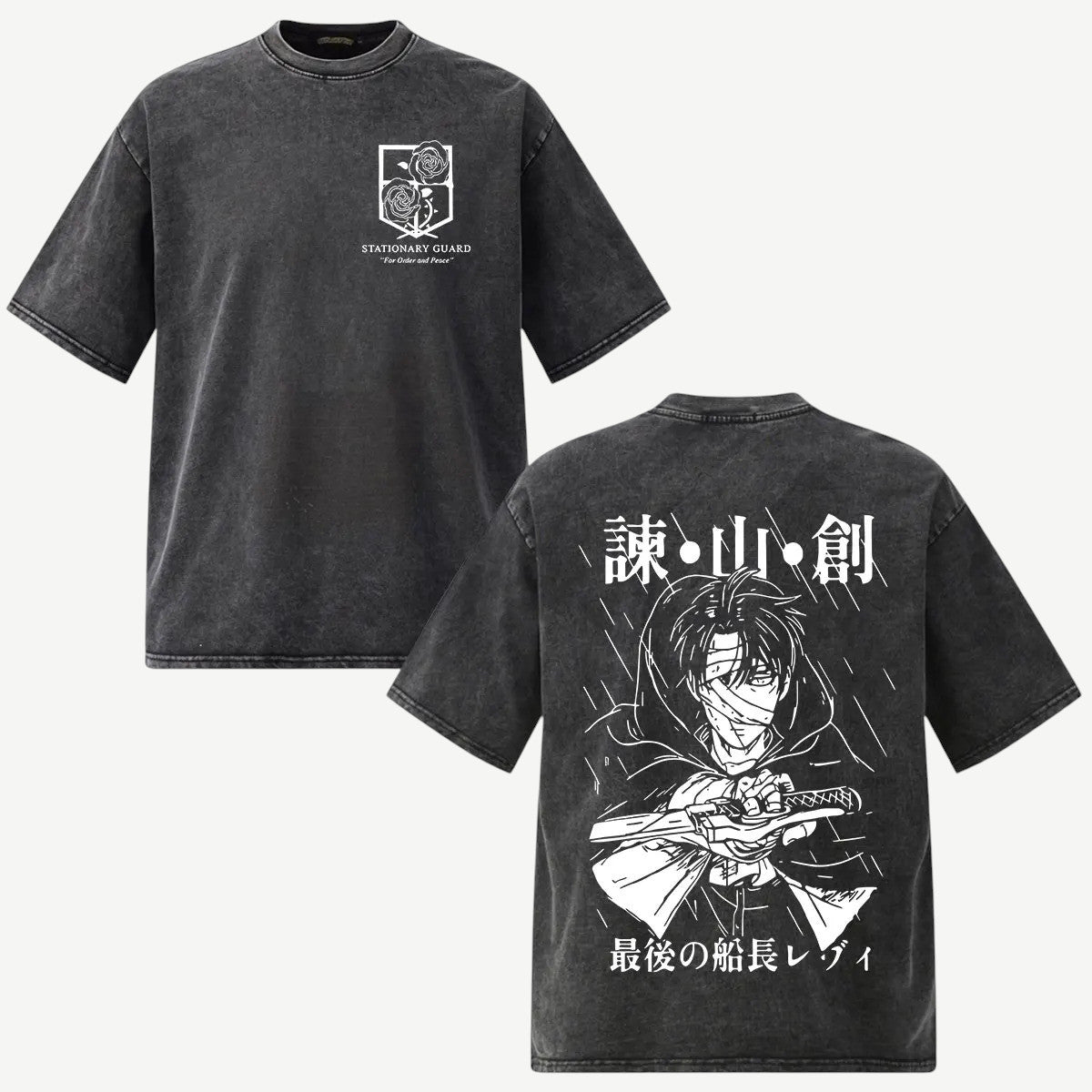 Anime Attack on Titan Levi koszulka Weebu