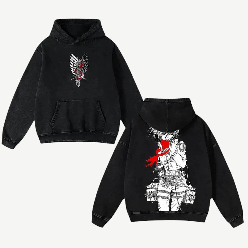 Anime Attack on Titan Mikasa bluza Weebu