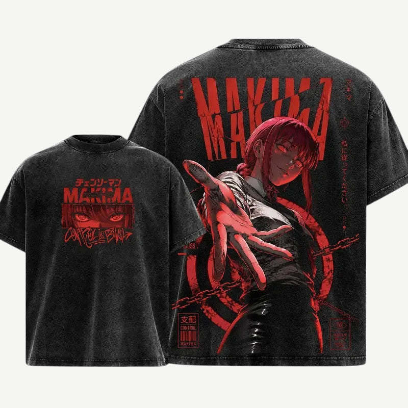 Anime Chainsaw Man Makima koszulka Weebu