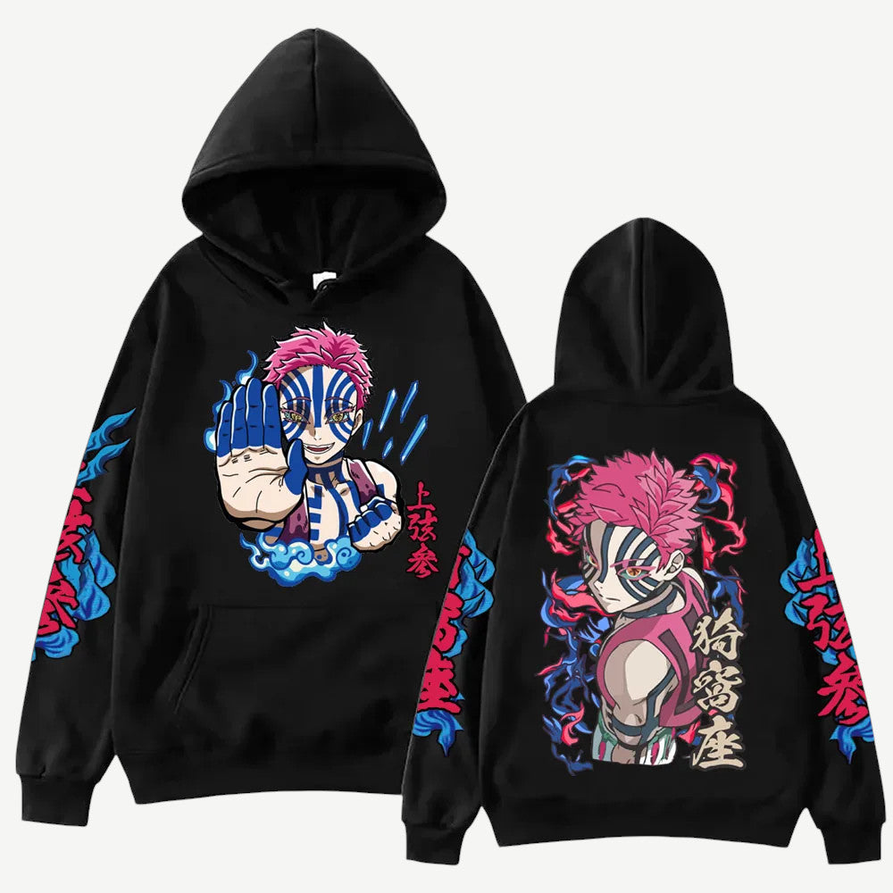Anime Demon Slayer Akaza bluza Weebu