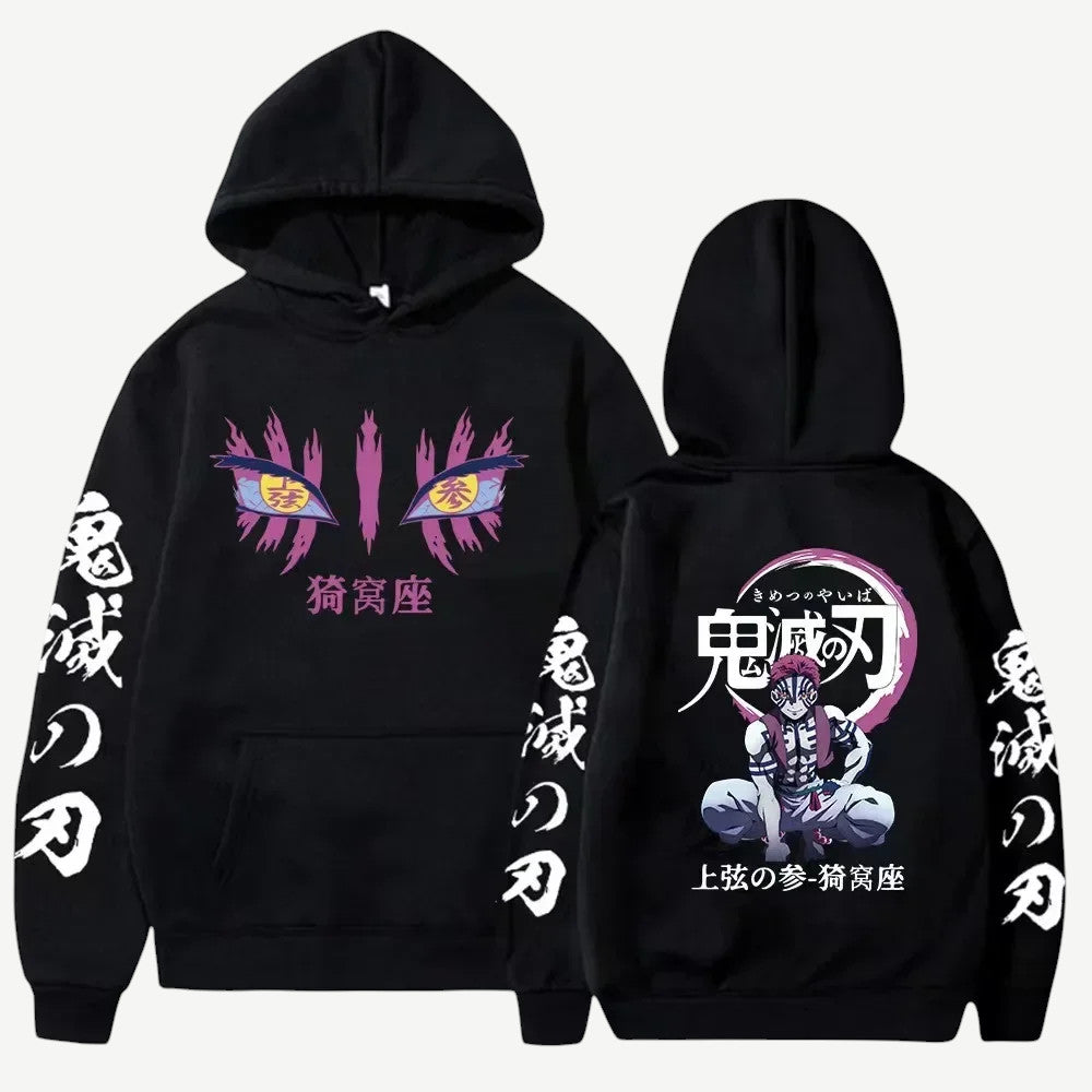 Anime Demon Slayer Akaza bluza Weebu