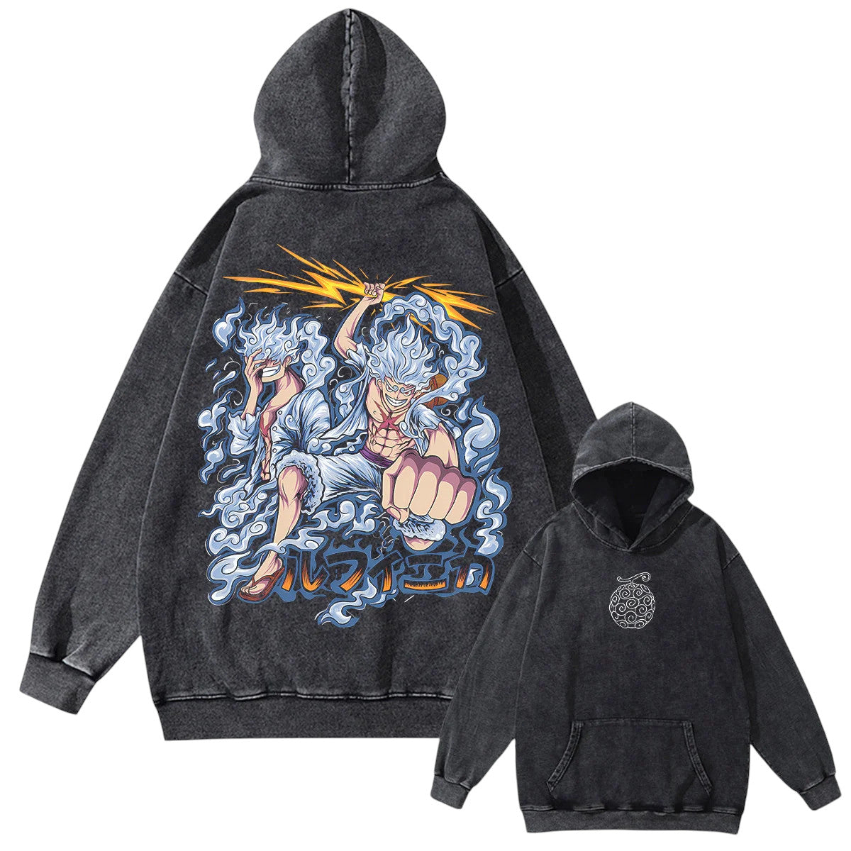 Anime One Piece Luffy Gear 5 bluza Weebu