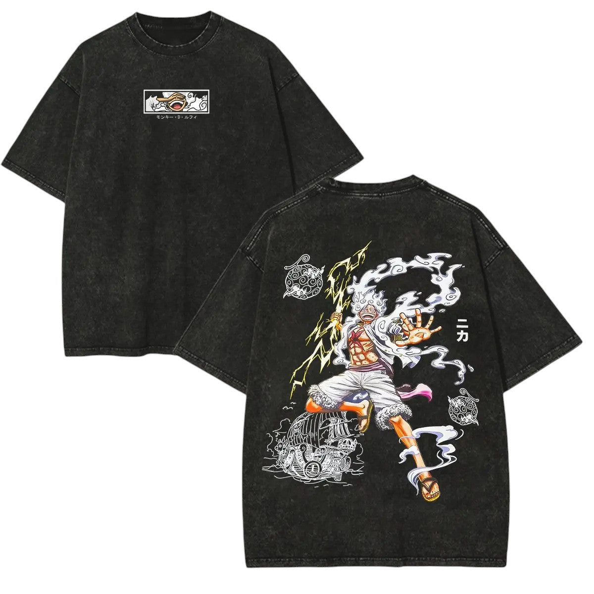 Anime One Piece Luffy Gear 5 koszulka Weebu