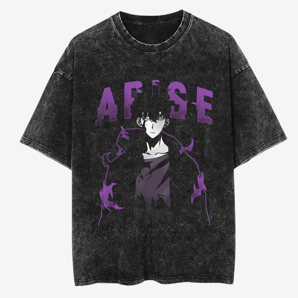 Anime Solo Leveling Sung Jin-Woo koszulka Weebu