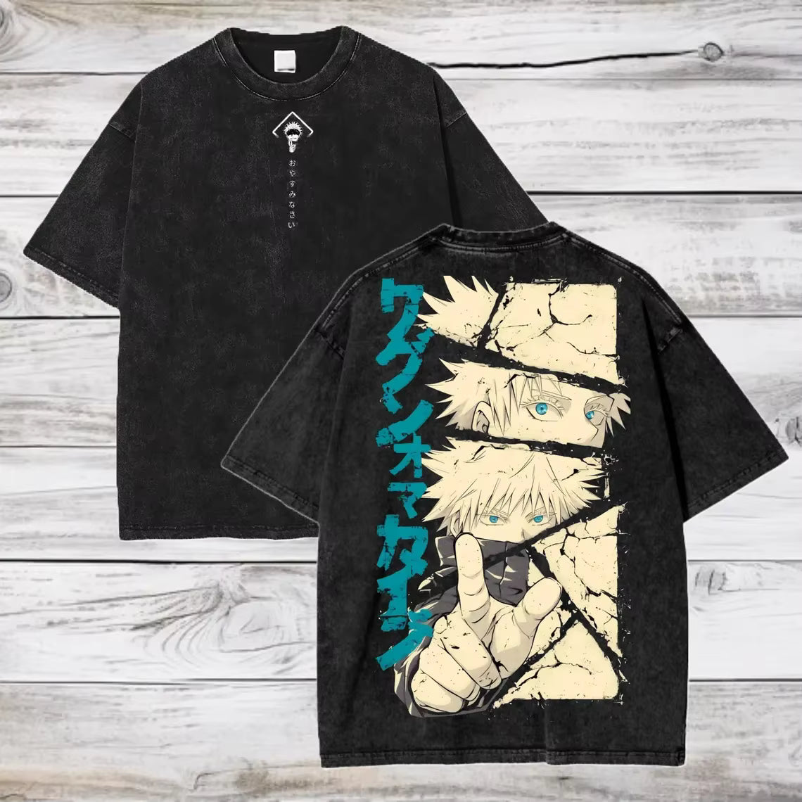 Anime Jujutsu Kaisen Gojo koszulka 100% bawełna